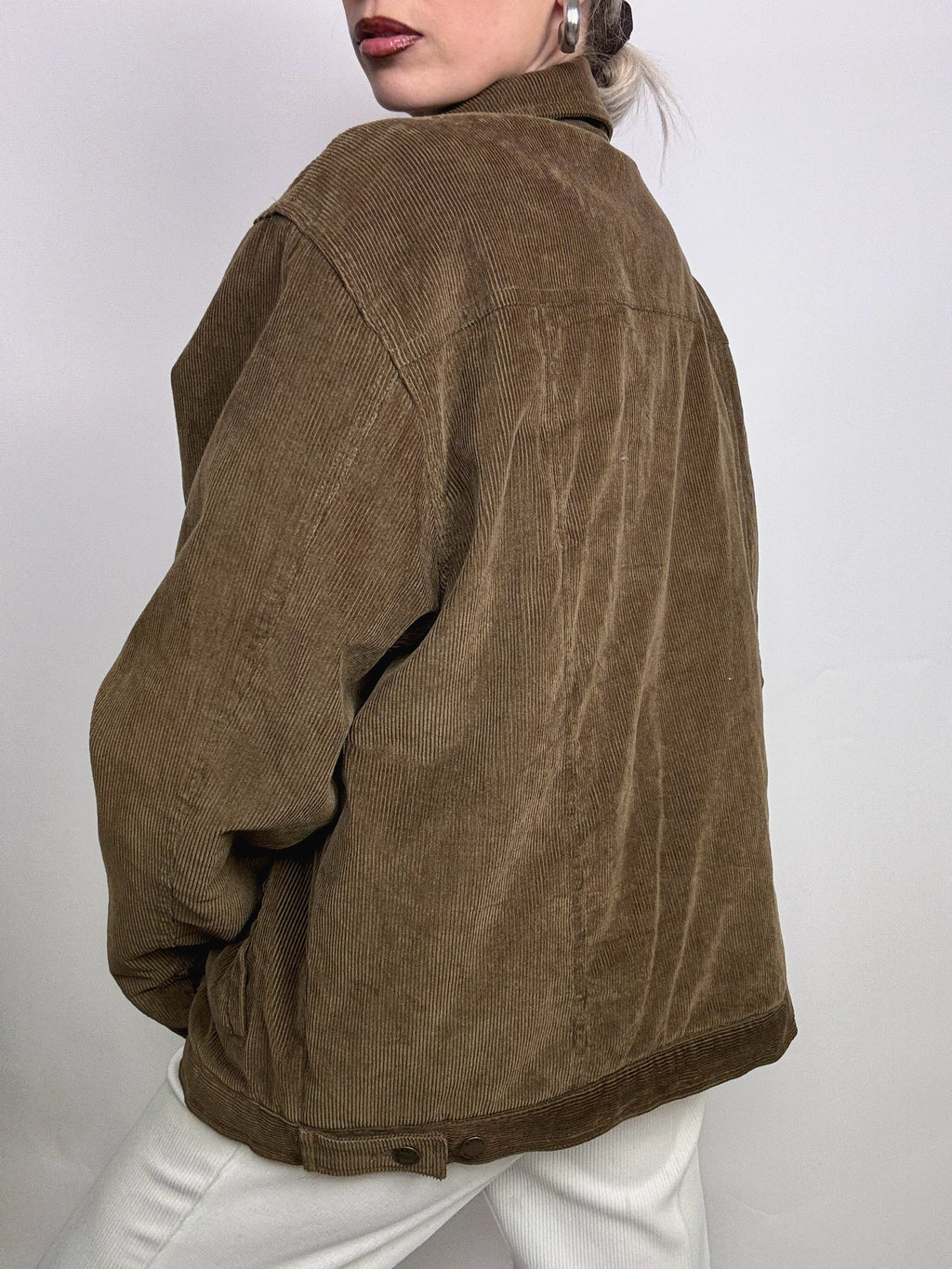 Vintage khaki corduroy jacket with lining