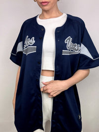 Vintage Marineblaues Baseballtrikot L