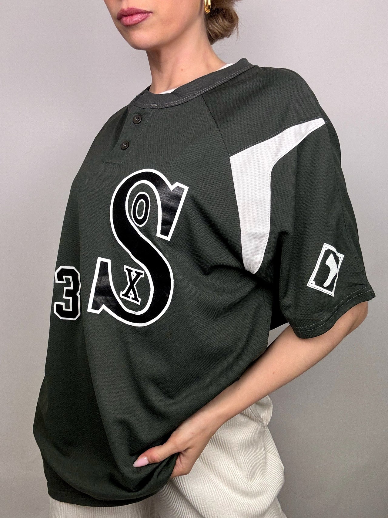 Maillot de Baseball gris XL vintage