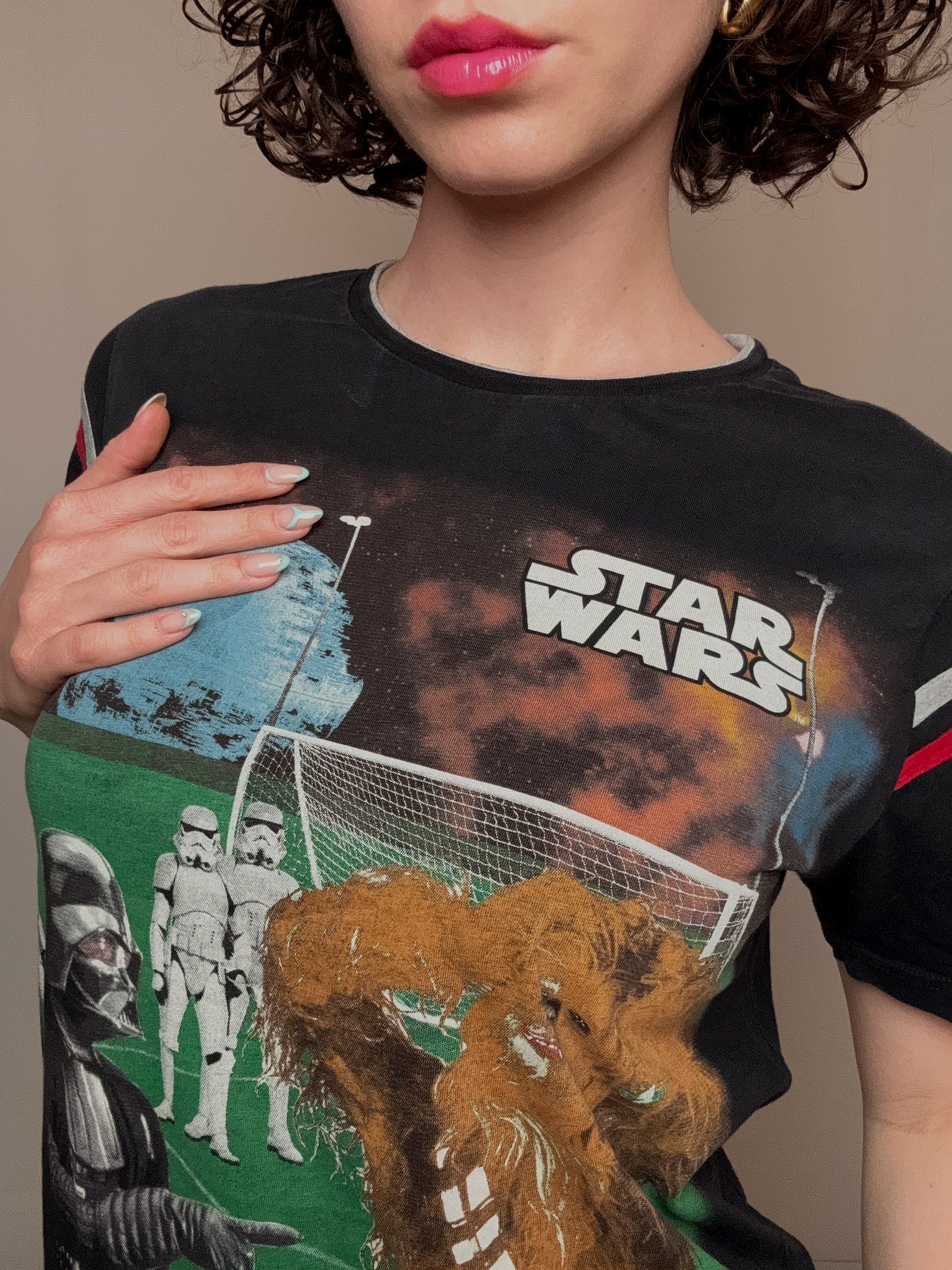 Schwarzes Star Wars T-Shirt S/M Vintage