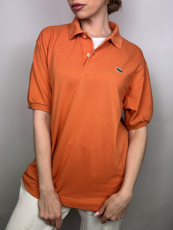 Polo manches courtes orange LACOSTE L Vintage