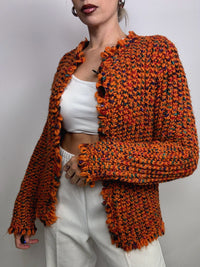 Vintage orange woven jacket