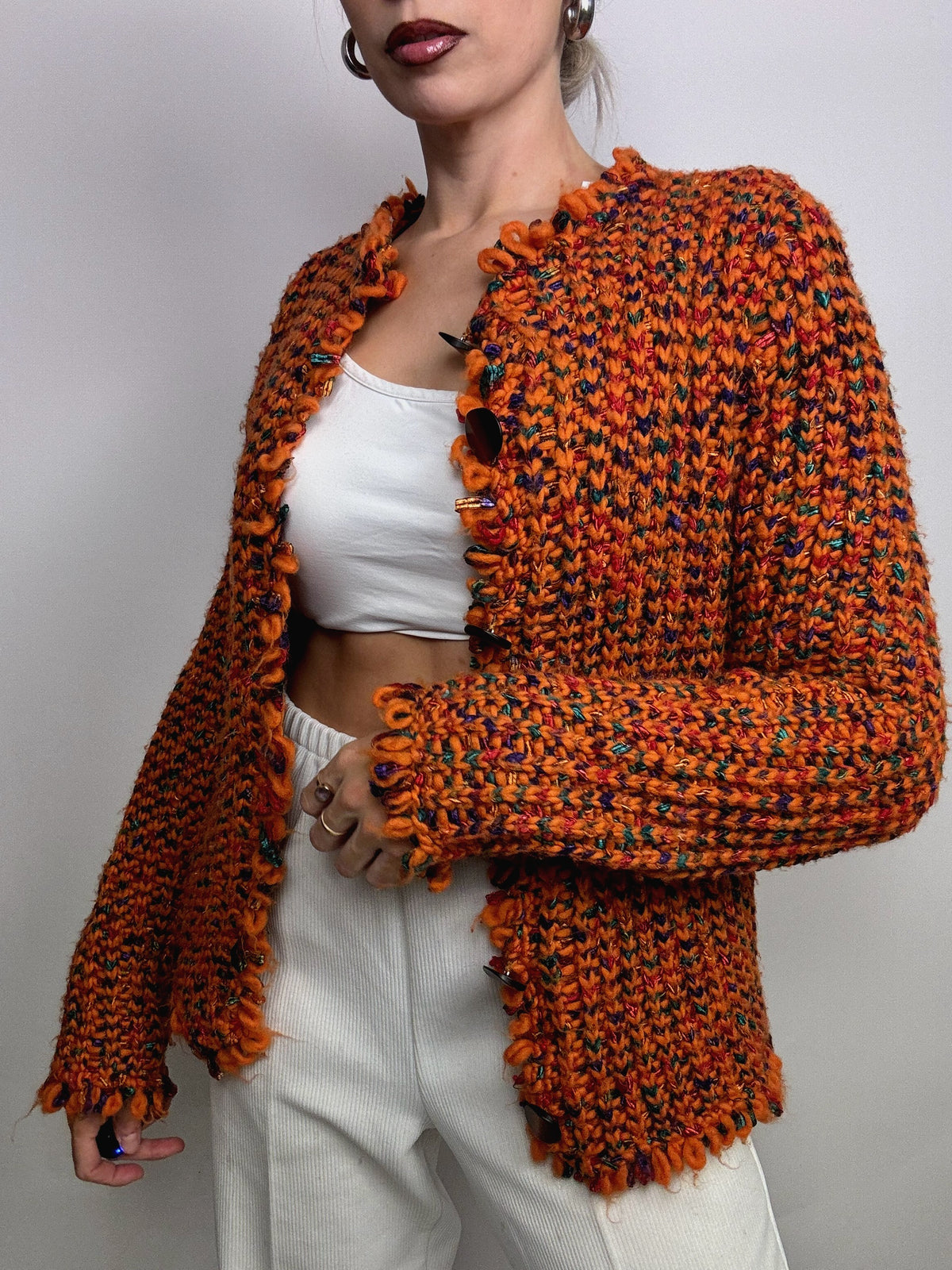 Vintage orange woven jacket