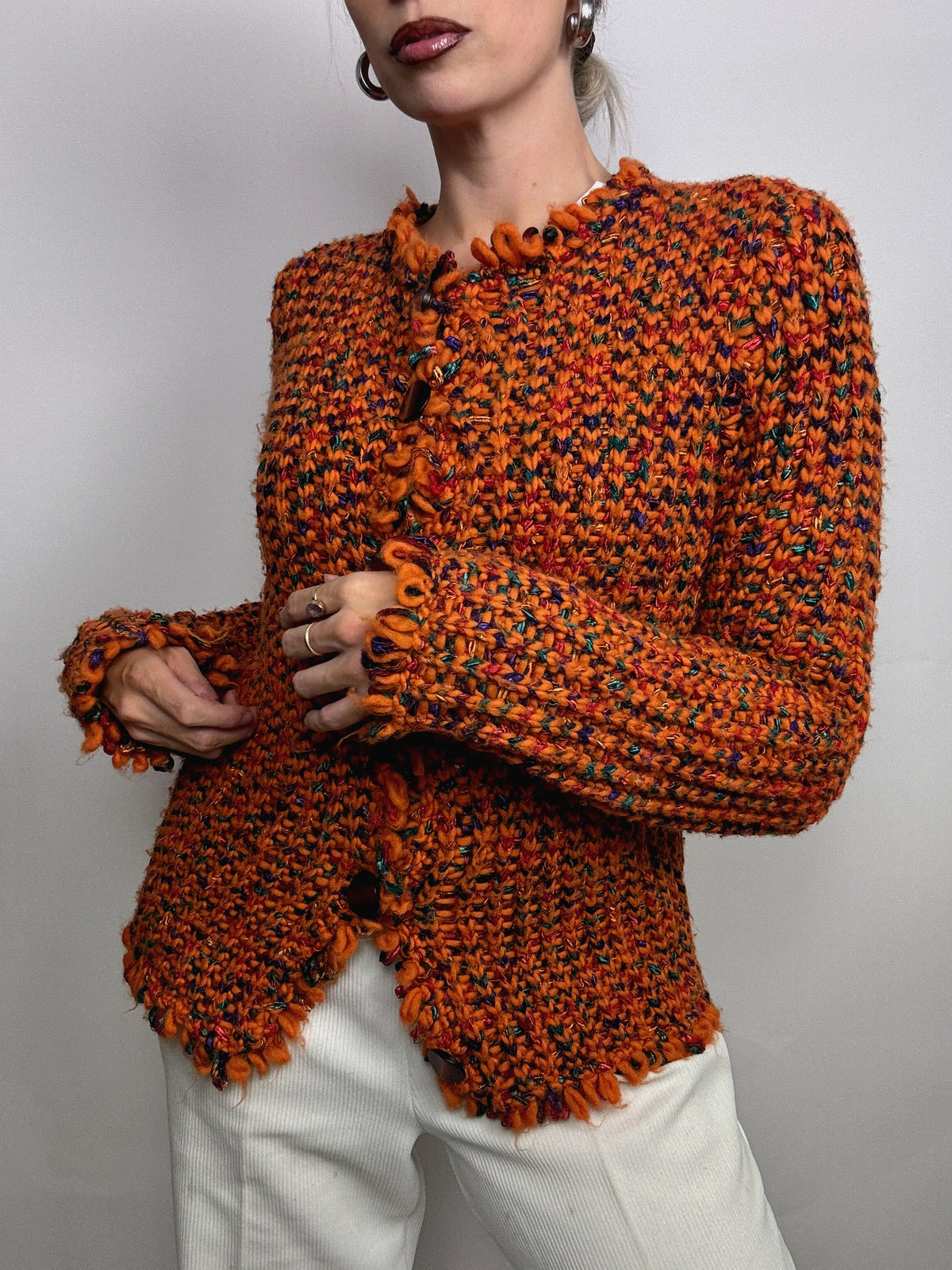 Vintage orange woven jacket