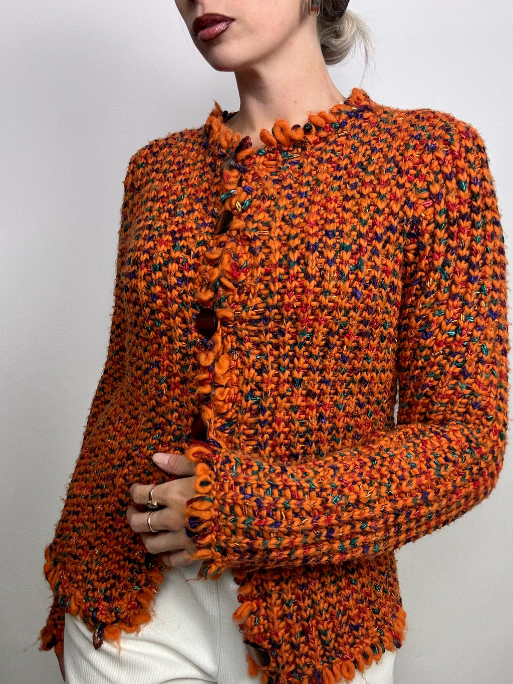 Vintage orange woven jacket
