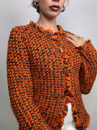Vintage orange woven jacket
