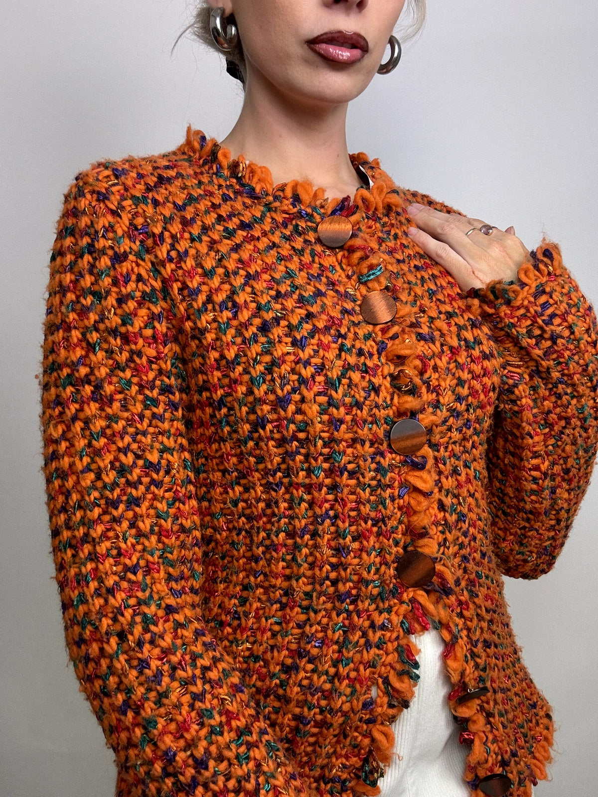Vintage orange woven jacket