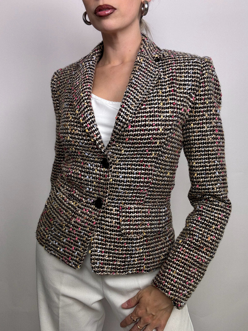 Vintage Tweed Blazerjacke