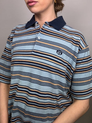 Polo manches courtes rayé SERGIO TACCHINI L/XL Vintage