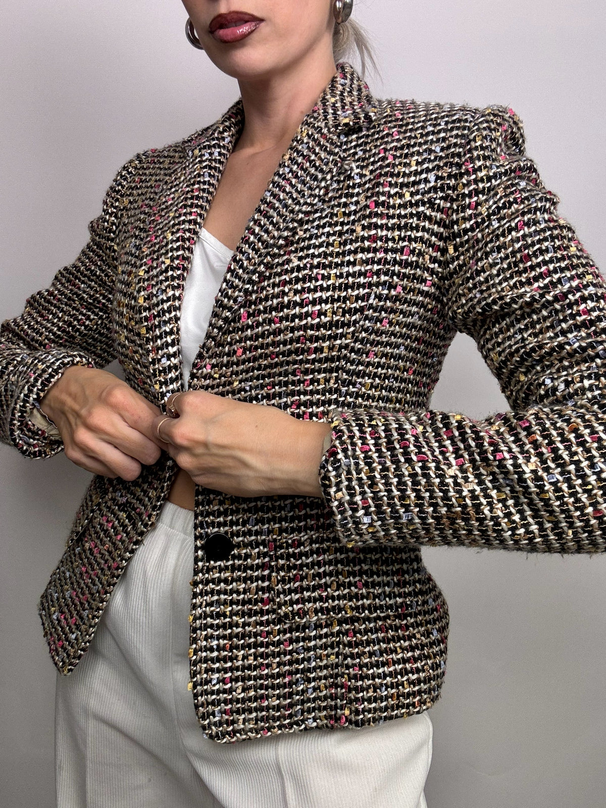 Vintage Tweed Blazerjacke