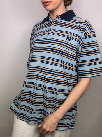 Polo manches courtes rayé SERGIO TACCHINI L/XL Vintage