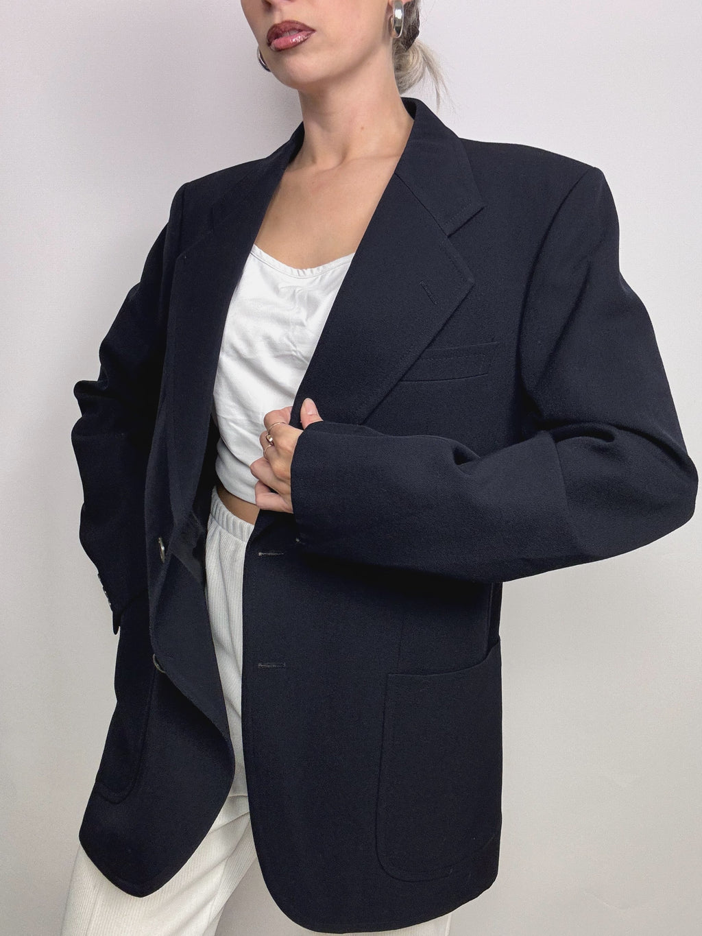 Vintage Navy Blue Blazer