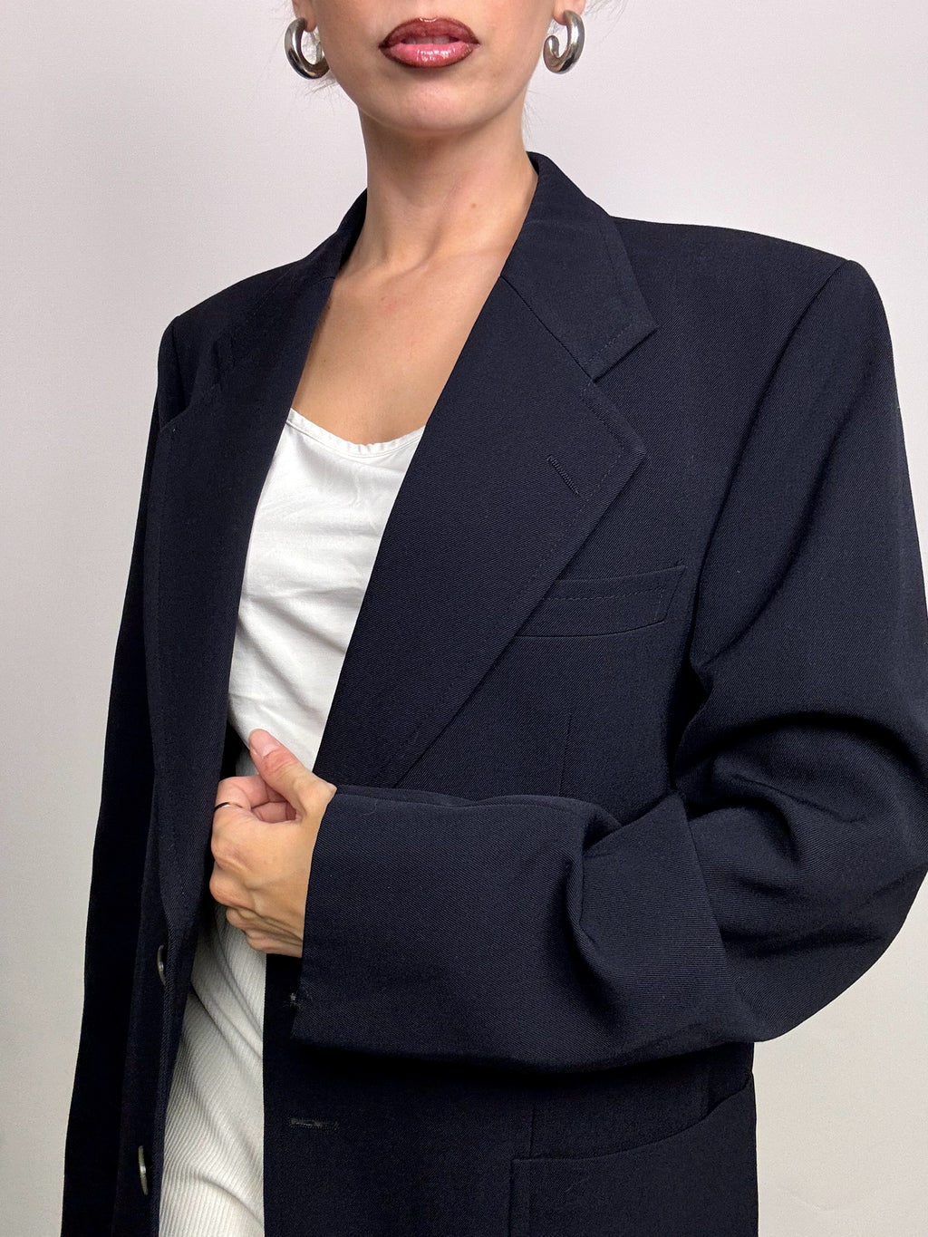 Vintage Navy Blue Blazer