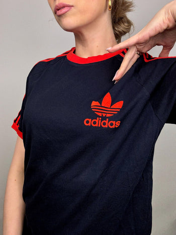 ADIDAS L Vintage Marine T-Shirt