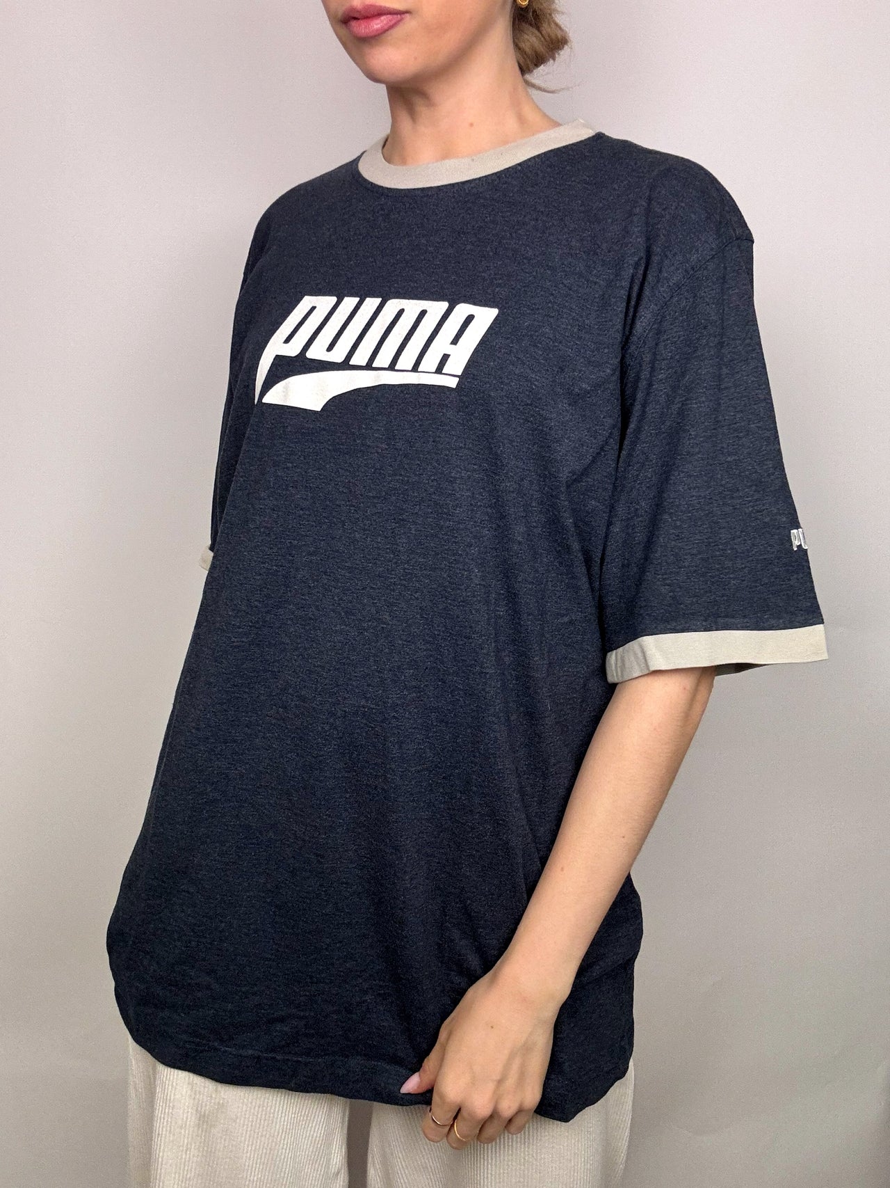 PUMA XL Vintage blaues T-Shirt