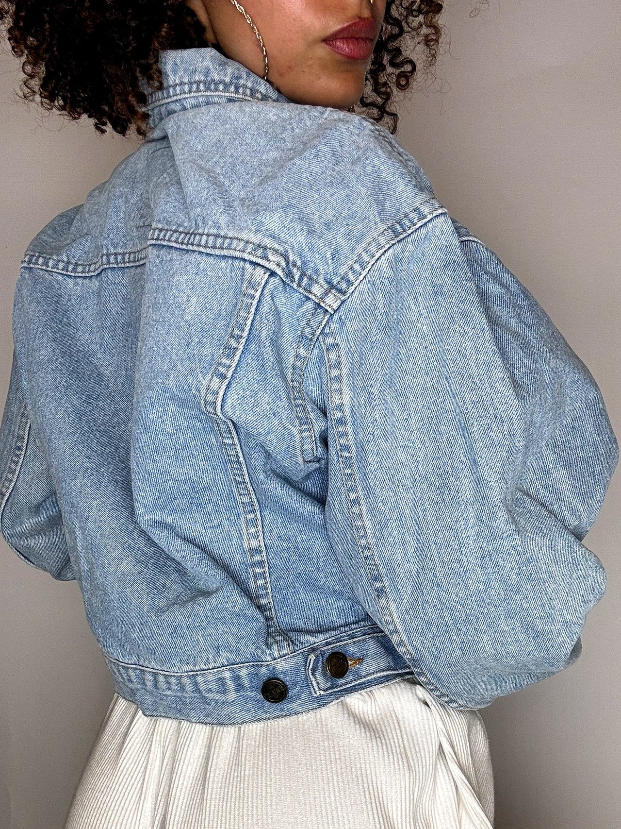 Veste en denim cropped M vintage