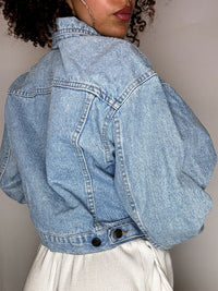 Vintage M kurze Jeansjacke 