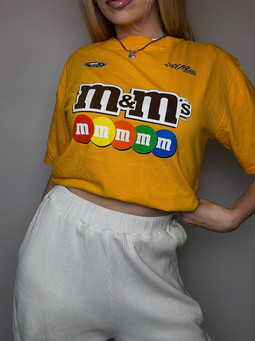 Vintage yellow NASCAR racing T-shirt M/L