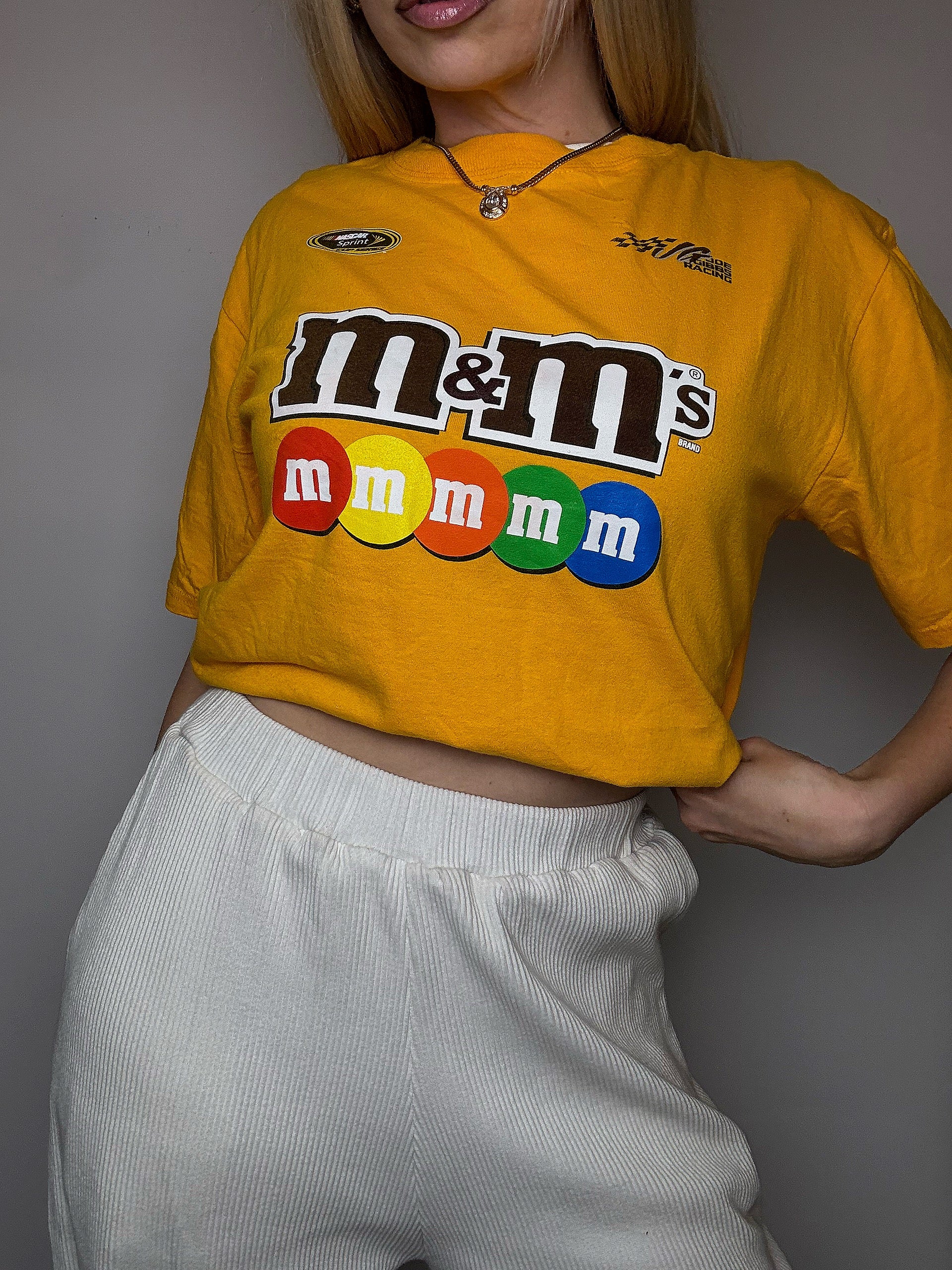 Vintage yellow NASCAR racing T-shirt M/L