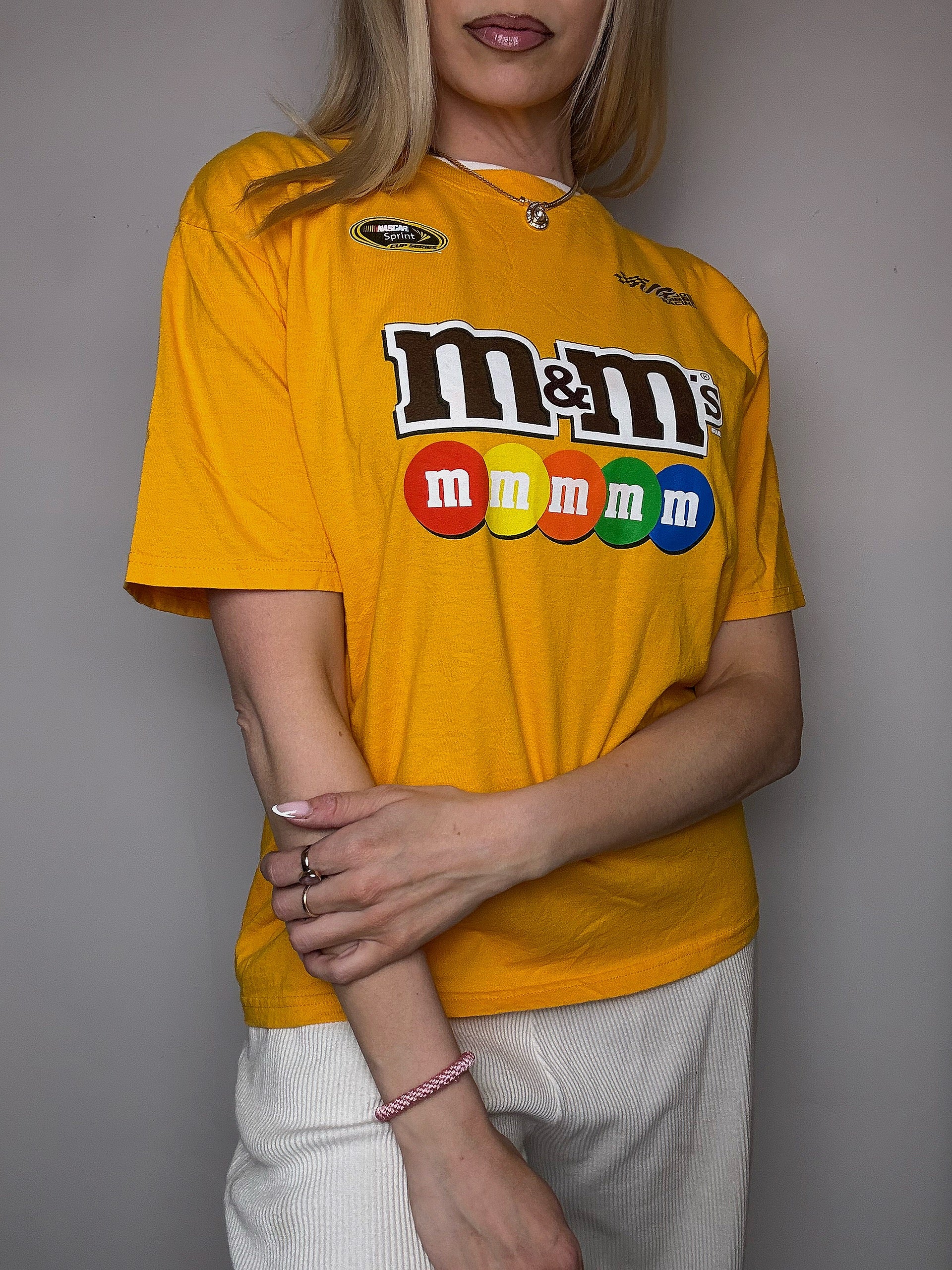 Vintage yellow NASCAR racing T-shirt M/L
