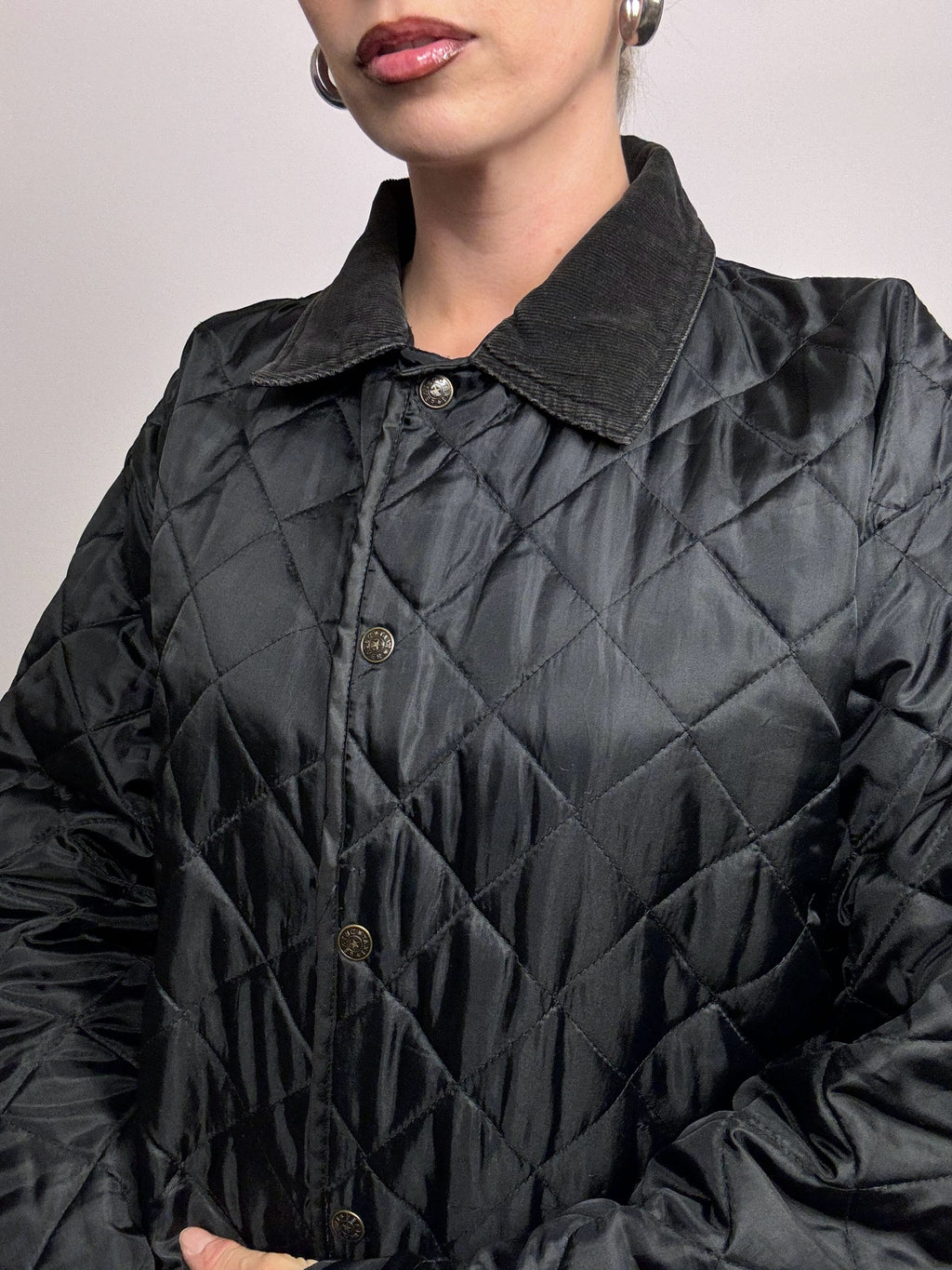 Vintage black quilted jacket