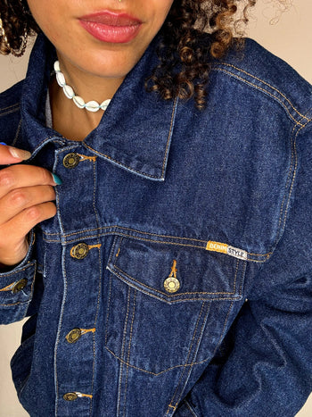 Veste en denim brut L vintage