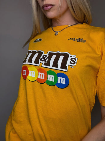 Tee shirt racing jaune NASCAR M/L vintage
