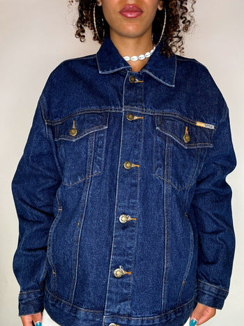 Veste en denim brut L vintage