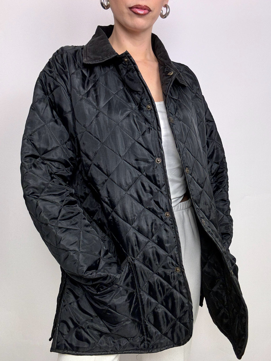 Vintage black quilted jacket