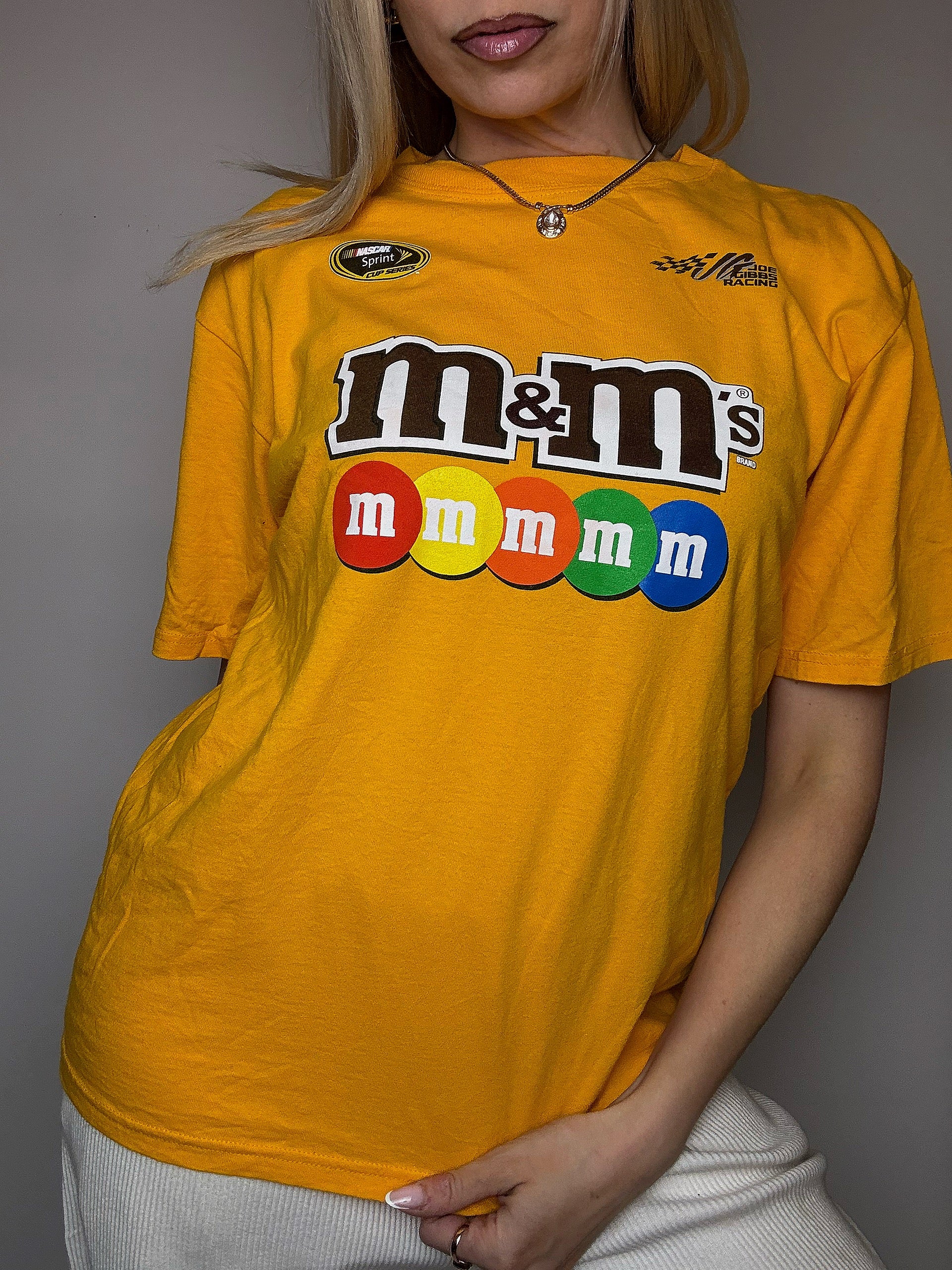 Vintage yellow NASCAR racing T-shirt M/L