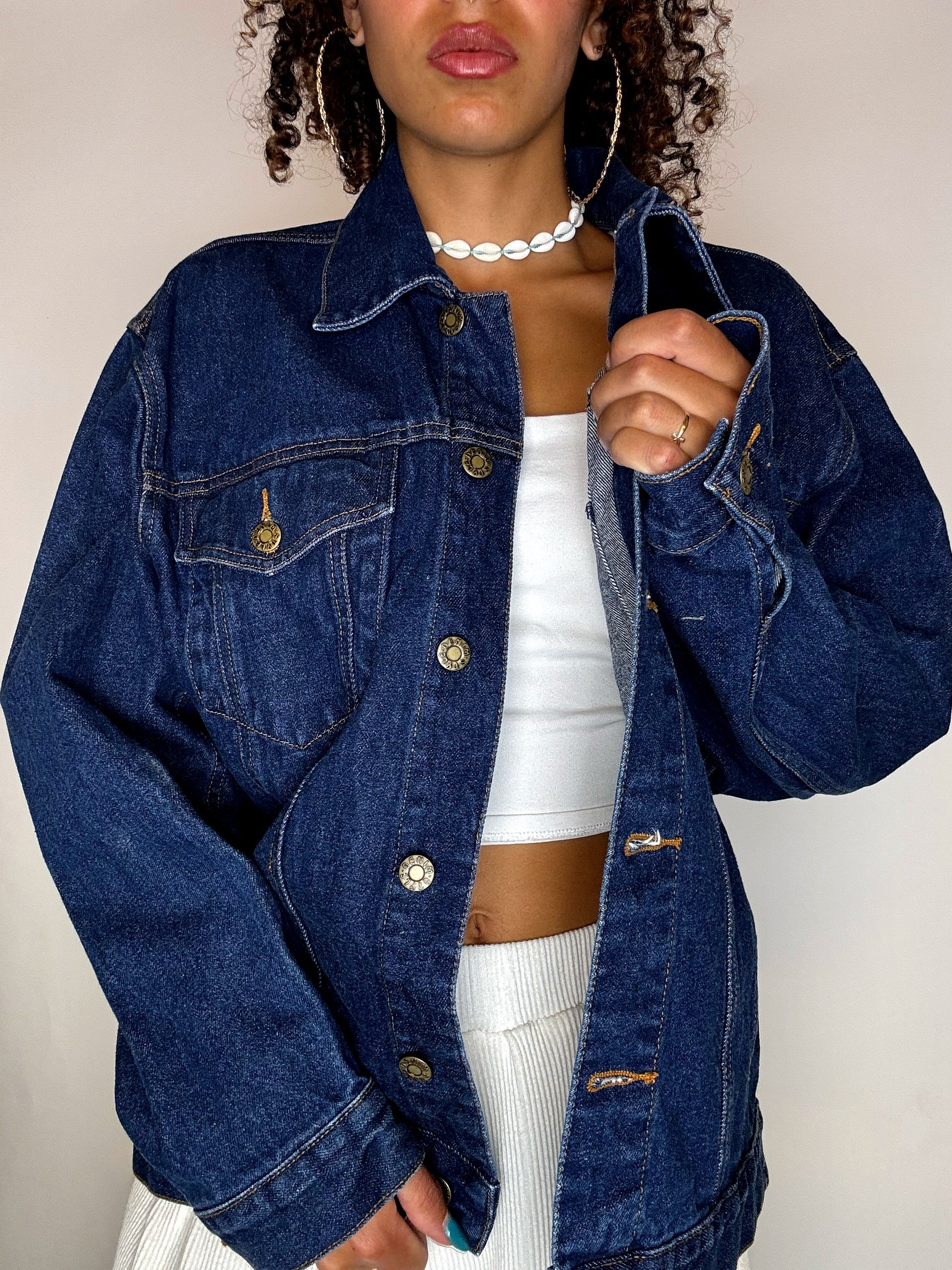 Veste en denim brut L vintage