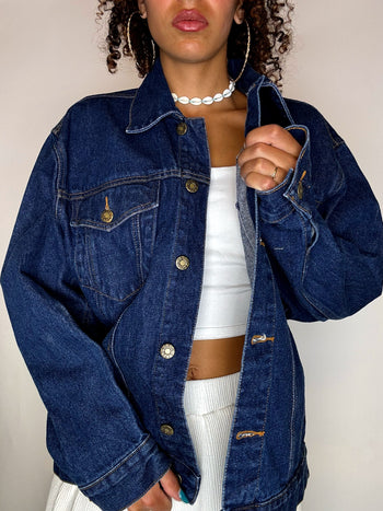 Veste en denim brut L vintage