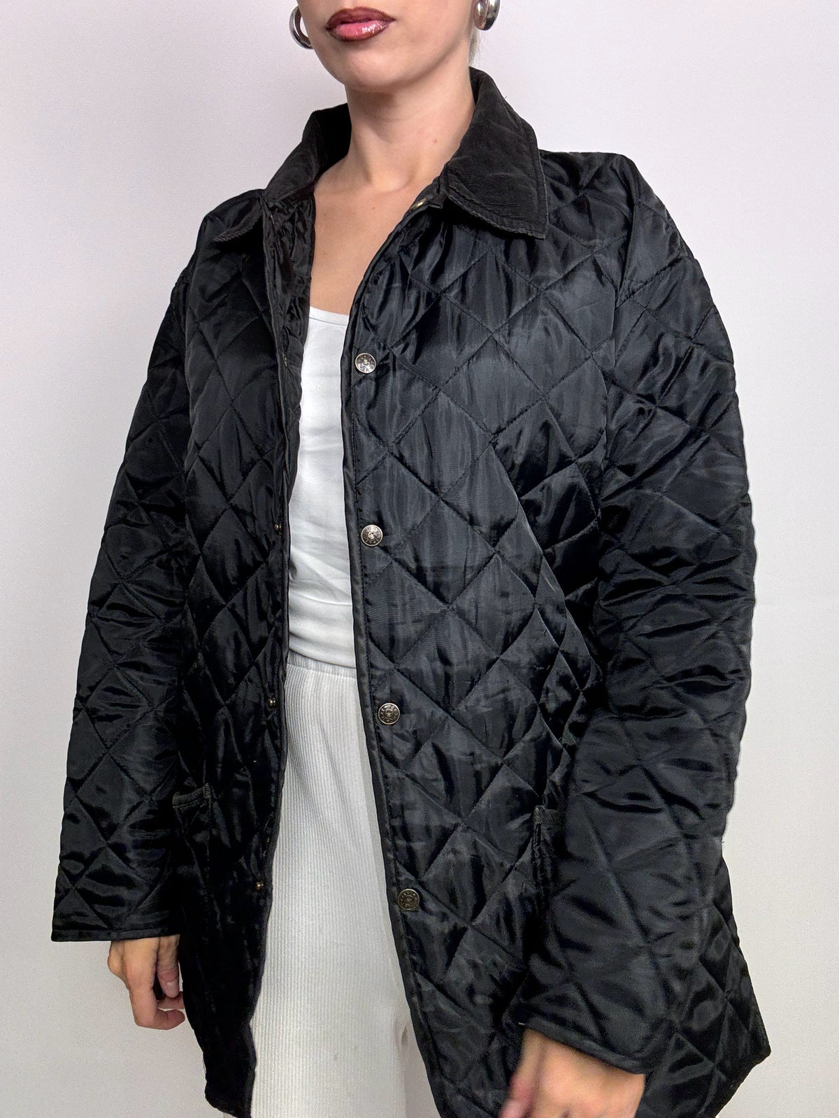 Vintage black quilted jacket