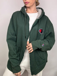 CHAMPION XL vintage khaki hoodie jacket