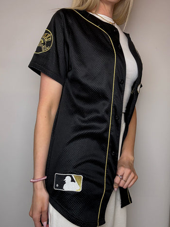 Vintage XL Black Baseball Jersey