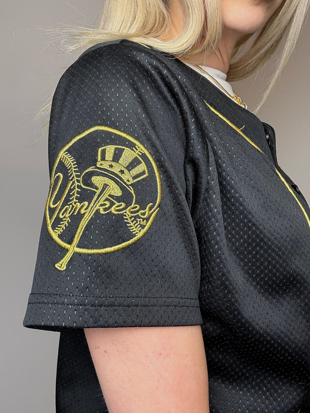 Vintage XL Schwarzes Baseballtrikot