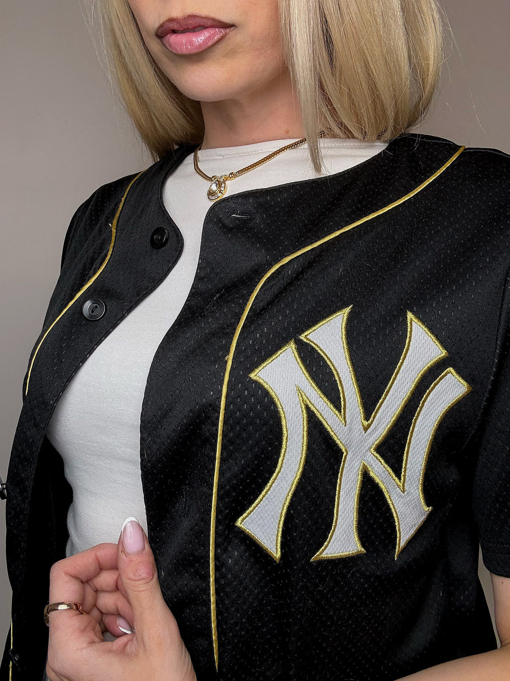 Vintage XL Schwarzes Baseballtrikot