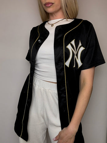 Vintage XL Black Baseball Jersey