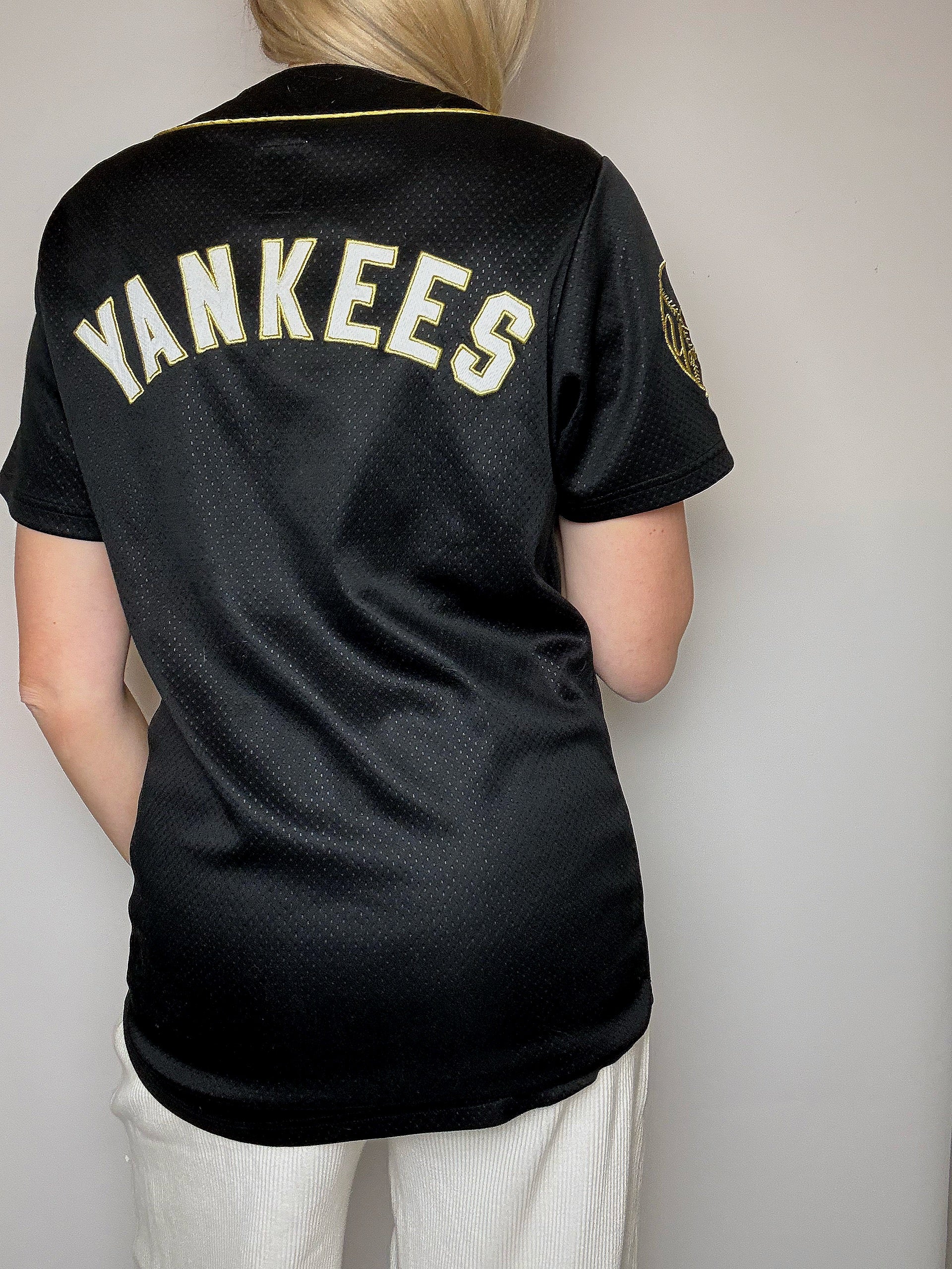 Vintage XL Schwarzes Baseballtrikot