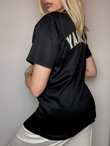 Vintage XL Black Baseball Jersey