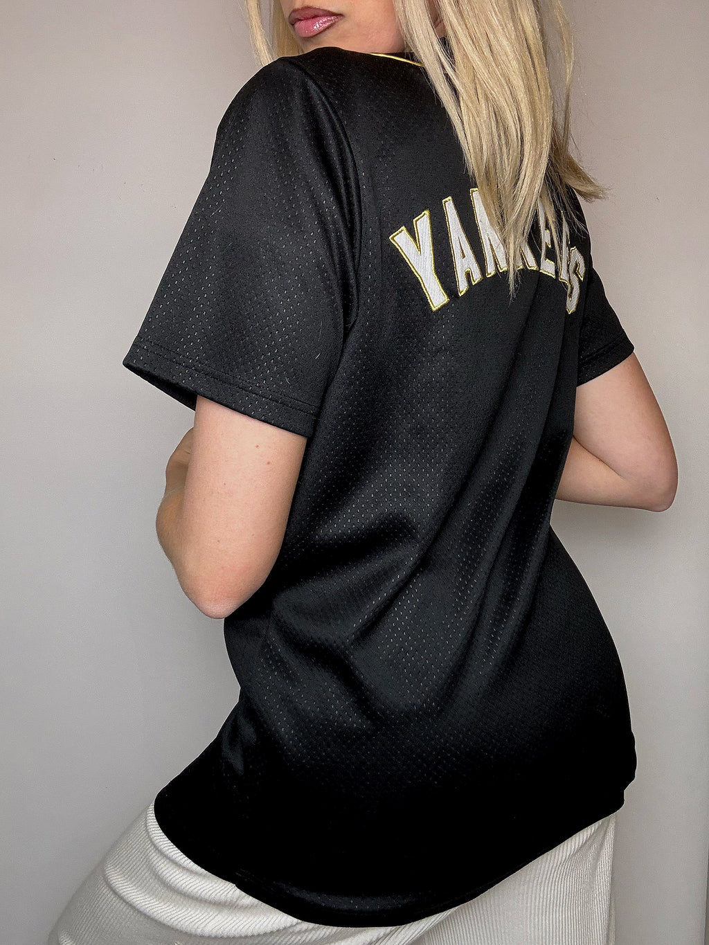 Vintage XL Schwarzes Baseballtrikot