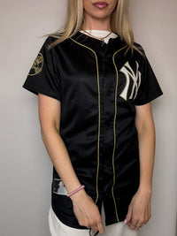 Vintage XL Schwarzes Baseballtrikot