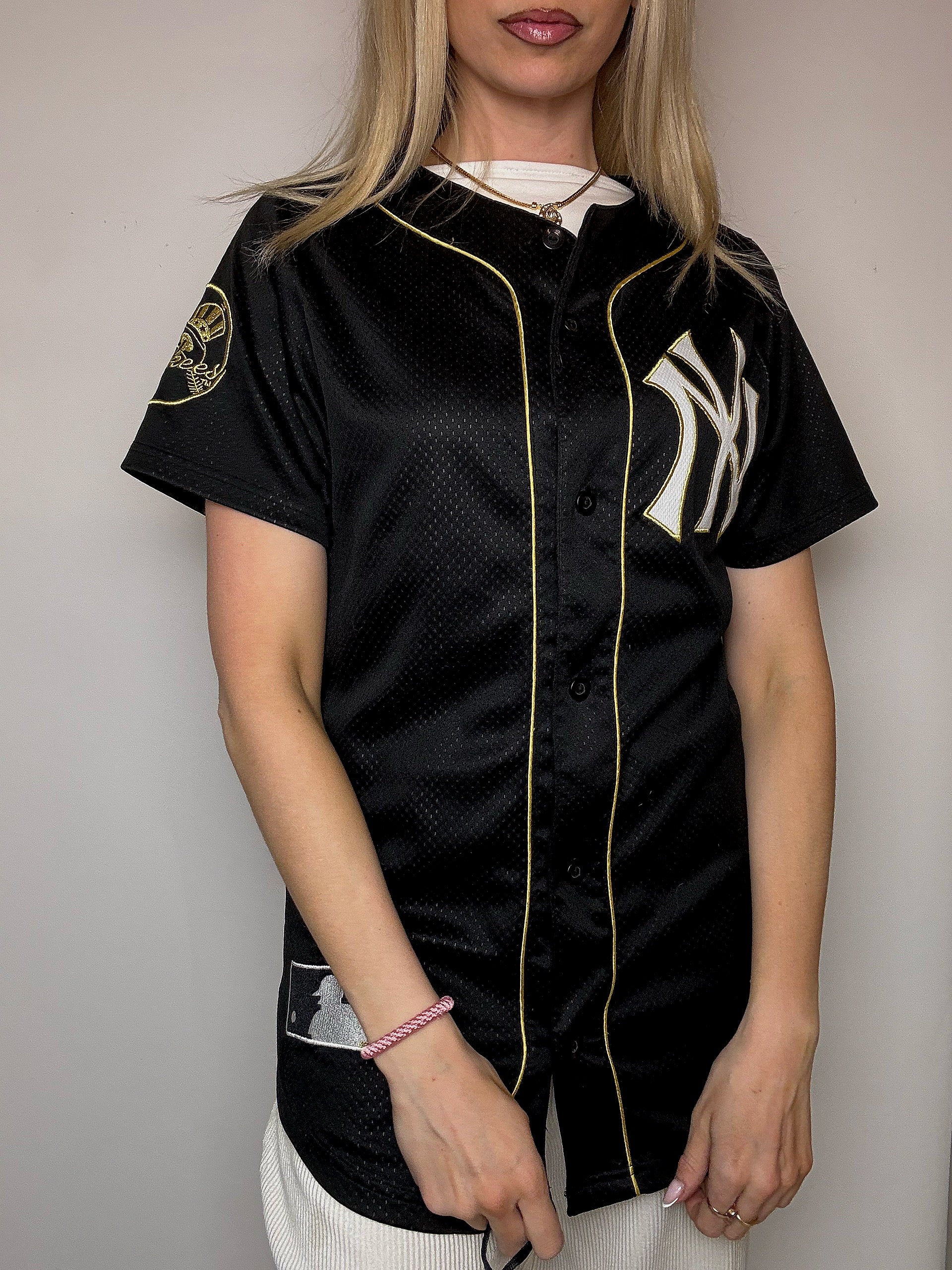 Vintage XL Schwarzes Baseballtrikot
