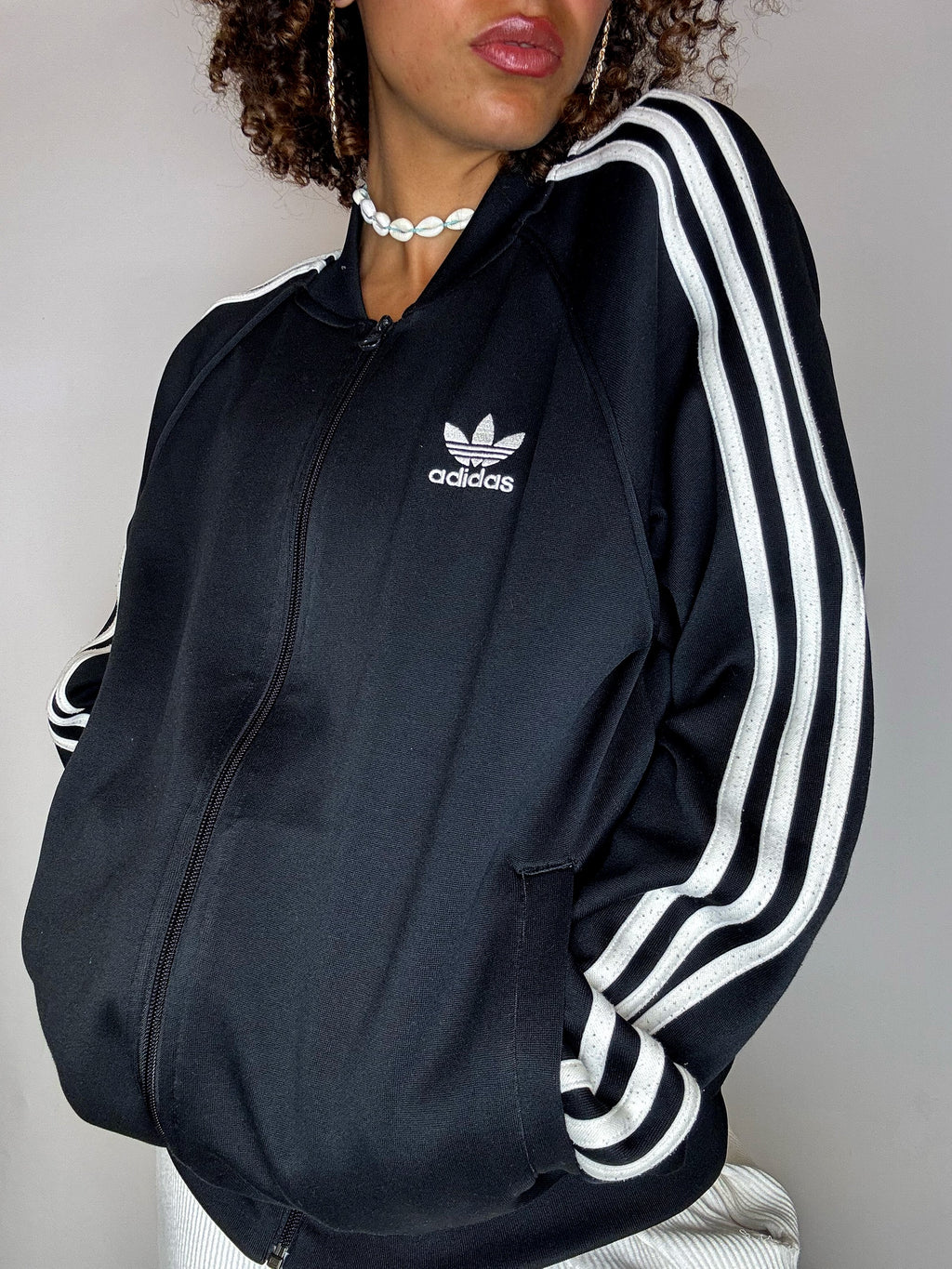 Vintage Adidas Sportjacke (Größe M/L)