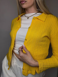 Petit cardigan jaune XS/S vintage