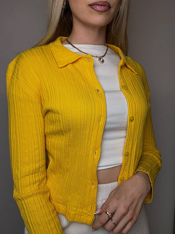 Petit cardigan jaune XS/S vintage