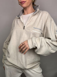 NORTH SAILS XL Vintage Cream Zip-Neck Fleece