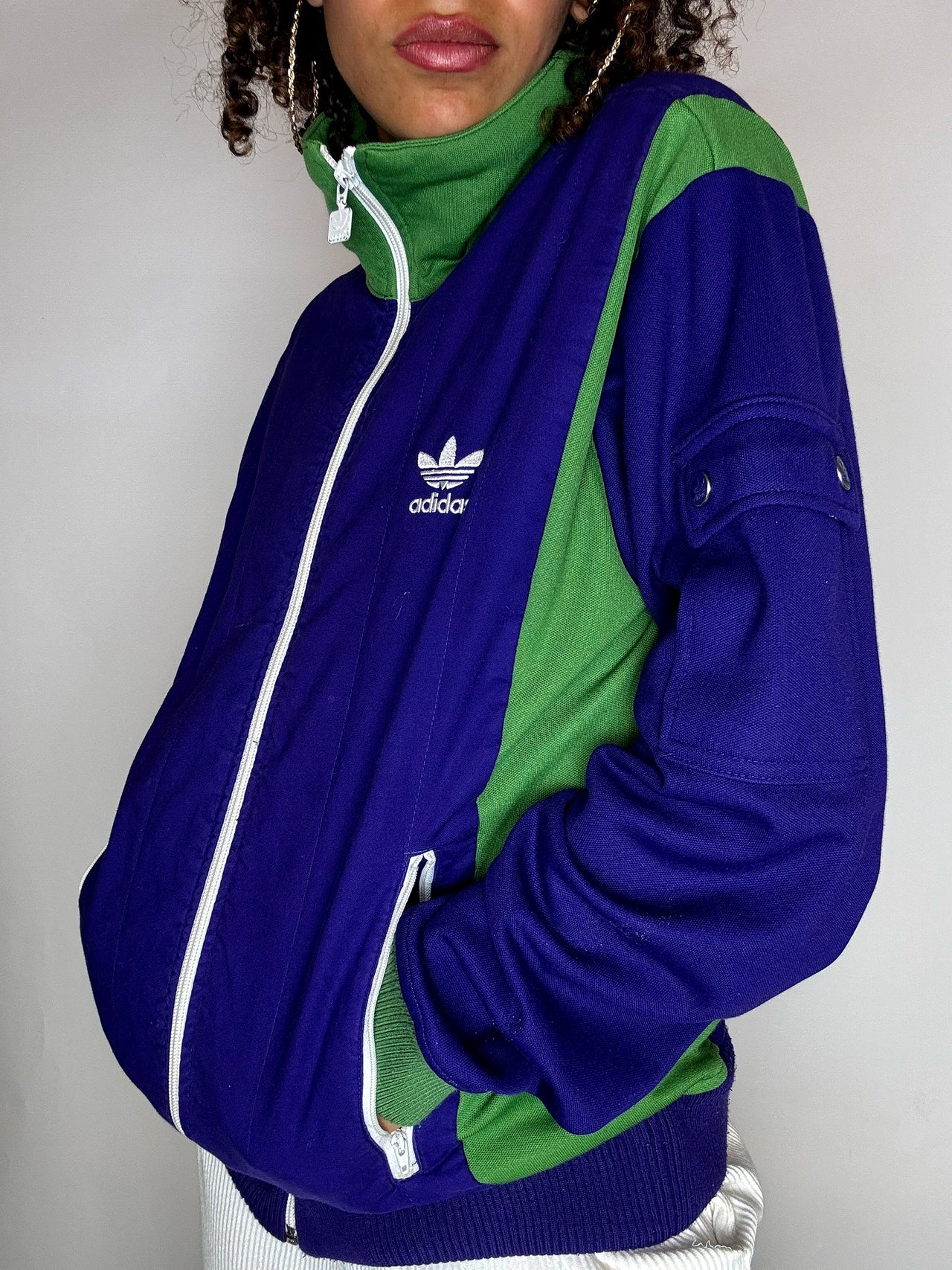 Jacket de sport violette ADIDAS M vintage