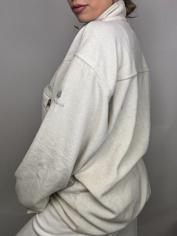 NORTH SAILS XL Vintage Cream Zip-Neck Fleece
