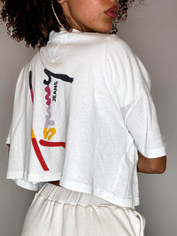 Weißes Crop-Top von TOMMY JEANS, Größe S, Vintage